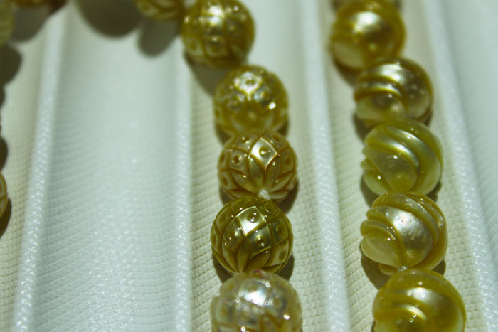 golden Galatea pearls by Chi