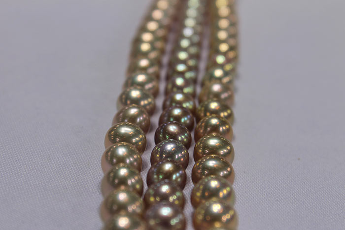 pearls with beautiful metallic luster