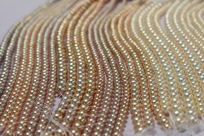 a wonderful batch of metallic pearls
