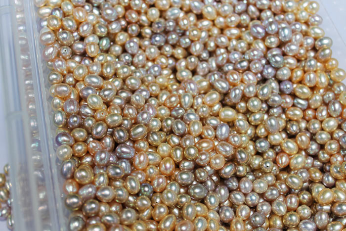 multicolored drop pearls