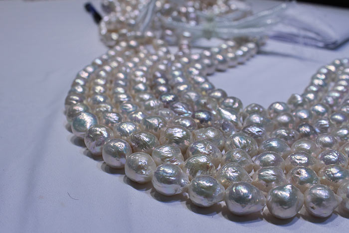 strands of big, white pearls from Grace Pearl