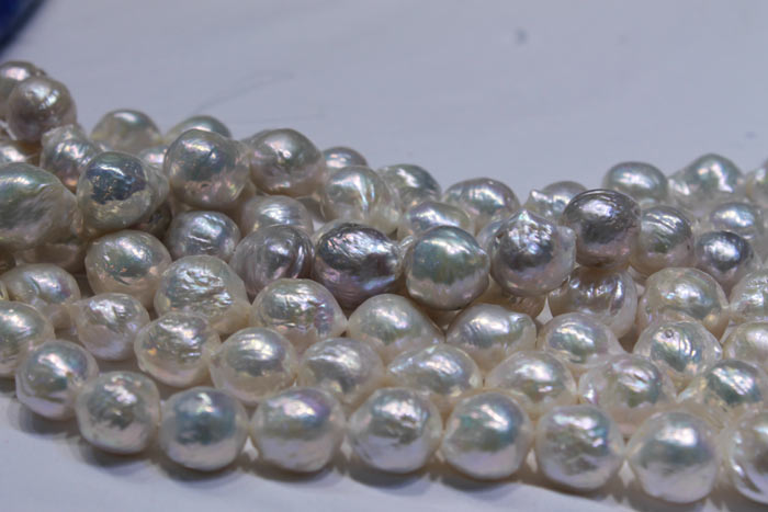 magnified view of the pearls