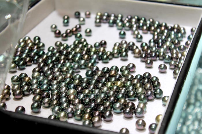 colorful Tahitian pearls