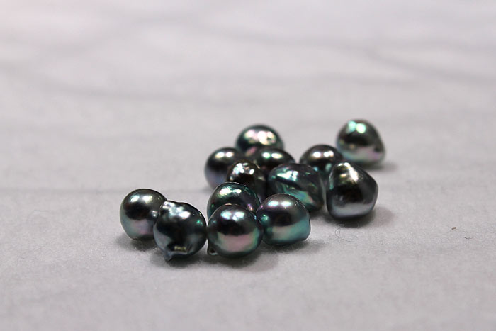 group of dark baroque pearls