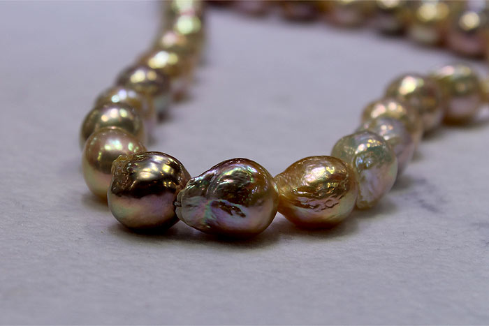 beautiful ripple pearls with electric lusters