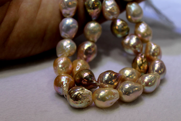 pearls with different ripple textures
