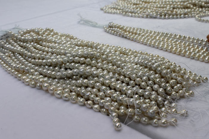 strands of white ripple pearls