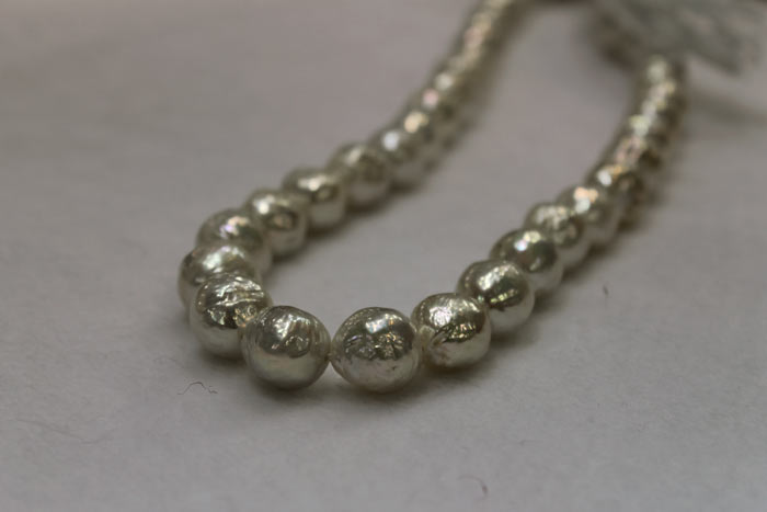 silver/white baby ripple pearls