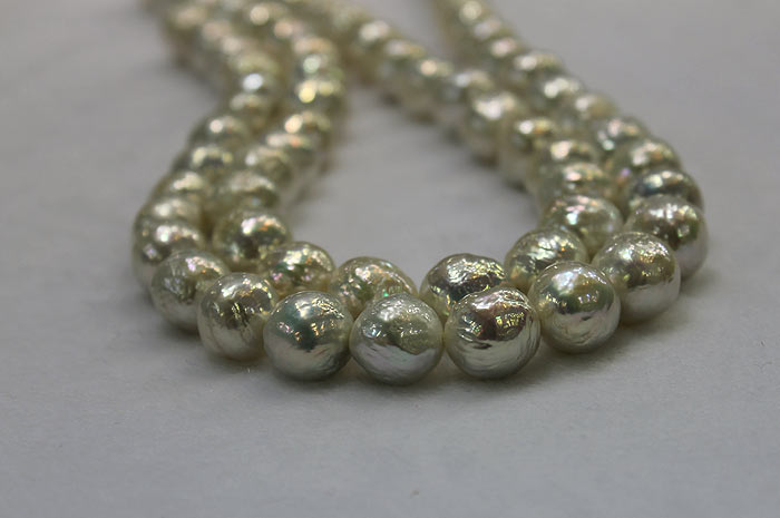 rows of beautiful ripple pearls
