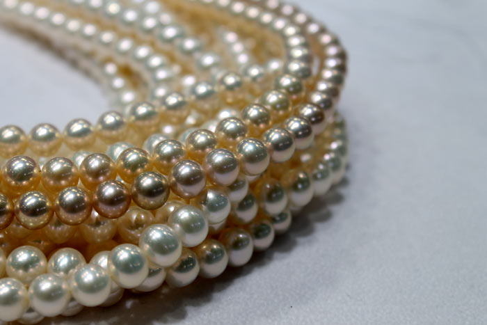 lighter colored freshwater pearl strands