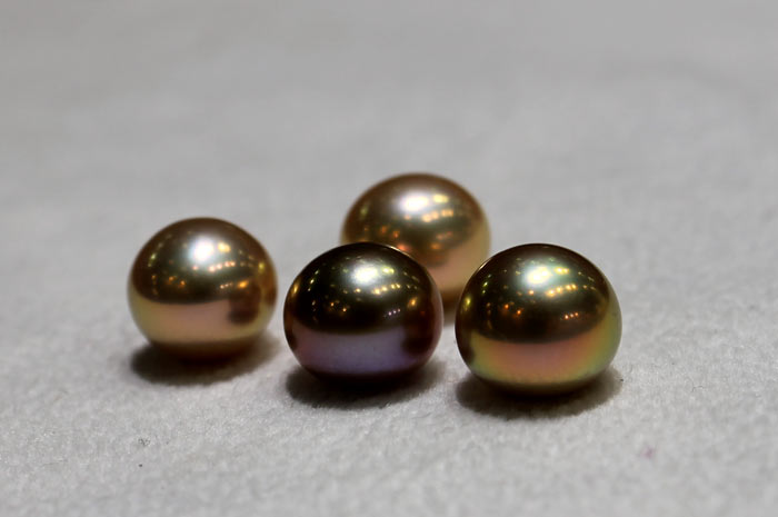 golden, purple, and rare colored pearls
