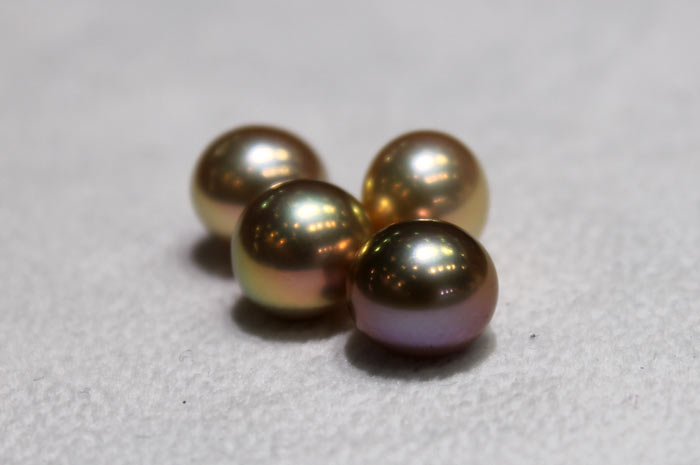 group of pearls with wonderful metallic luster