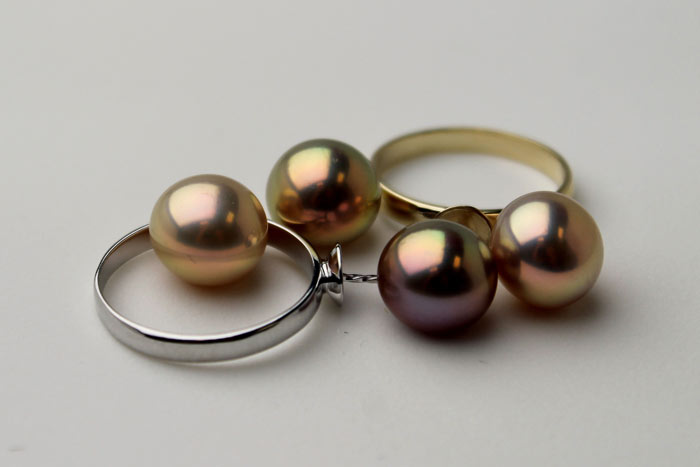 metallic freshwater pearls for rings
