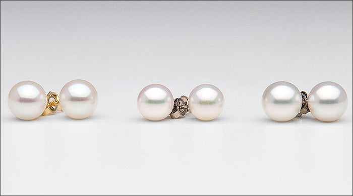 Comparison of Akoya pearl earrings, Freshwater pearl earrings and South Sea pearl earrings