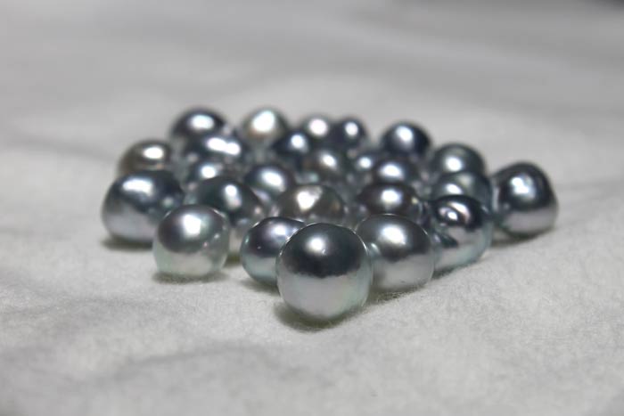 small baby blue south sea pearls