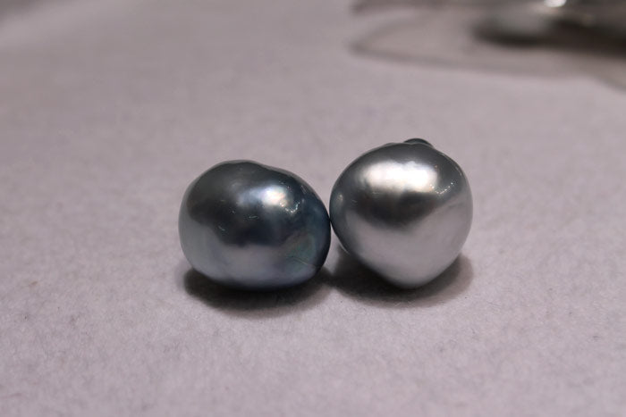 a couple of blue south sea pearls