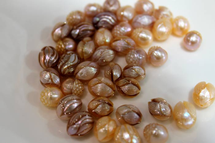 Galatea carved freshwater pearls