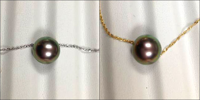 Real cherry tahitian pearls