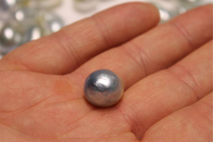 silver baroque pearl