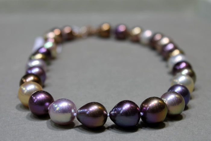 deep color bead nucleated pearls