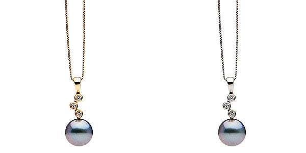 cherry tahitian pearl diamond pendant