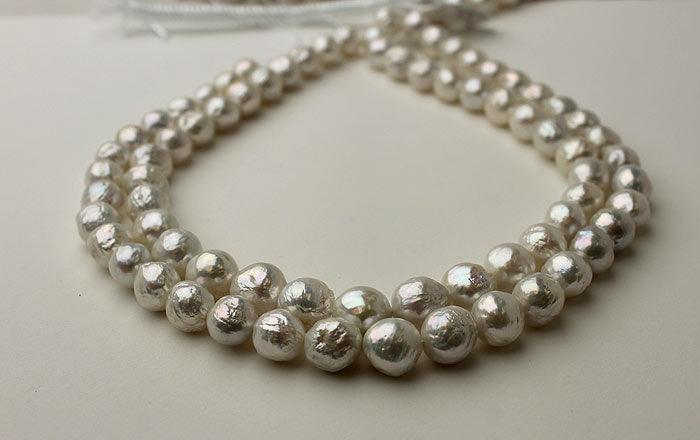 strands of silver baby ripple pearls