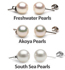 comparing white pearl earrings