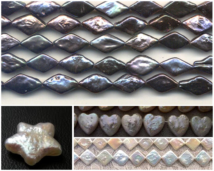 just some of the fun shapes being produced in freshwater pearls