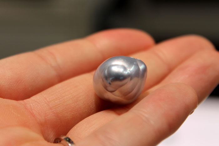 silver blue south sea pearl