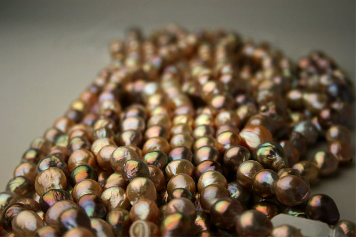 loose hanks of freshwater pearls