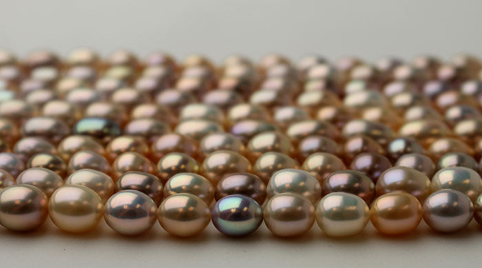 metallic drop pearls