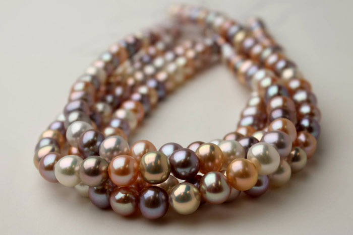 round pearls in different colors