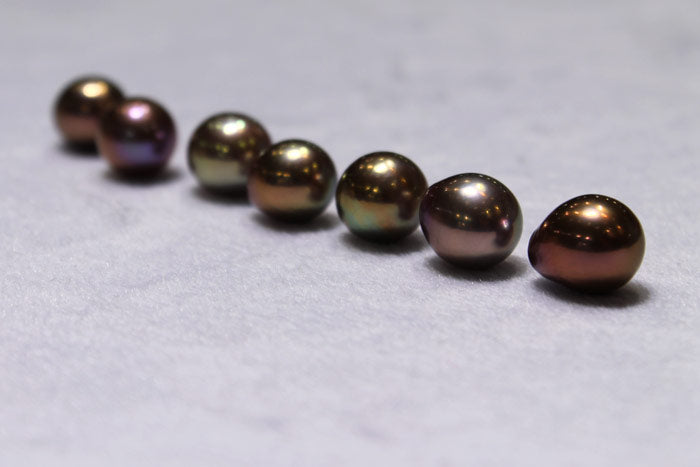 dark metallic pearls