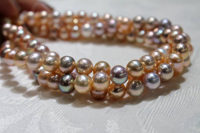 freshwater pearls with different colors