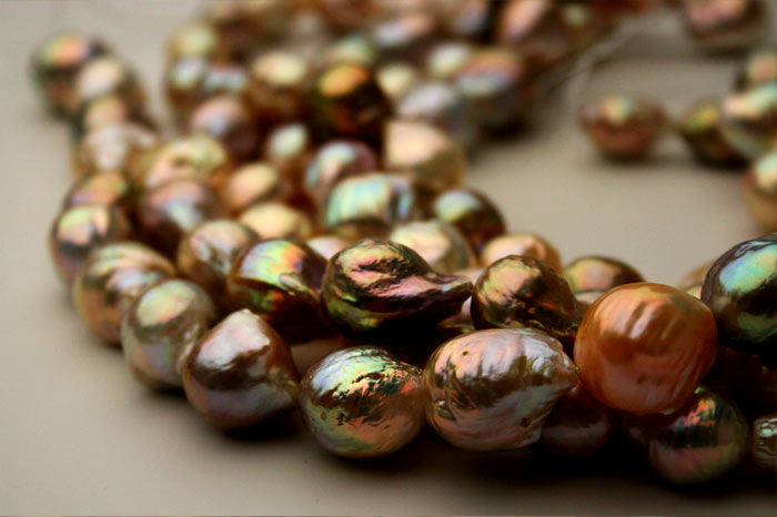 amazing luster and color freshwater ripple pearls