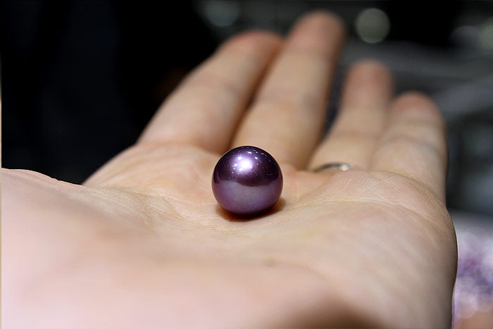 stunning deep purple freshwater edison pearls