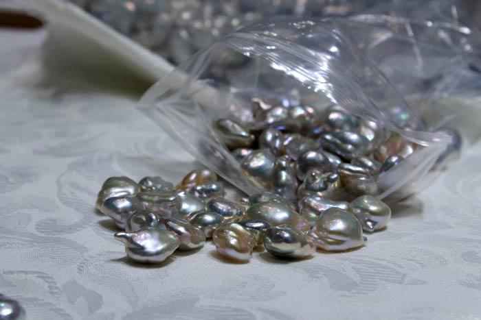 a bag of electric souffle pearls