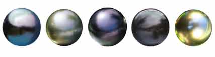 assorted tahitian pearls