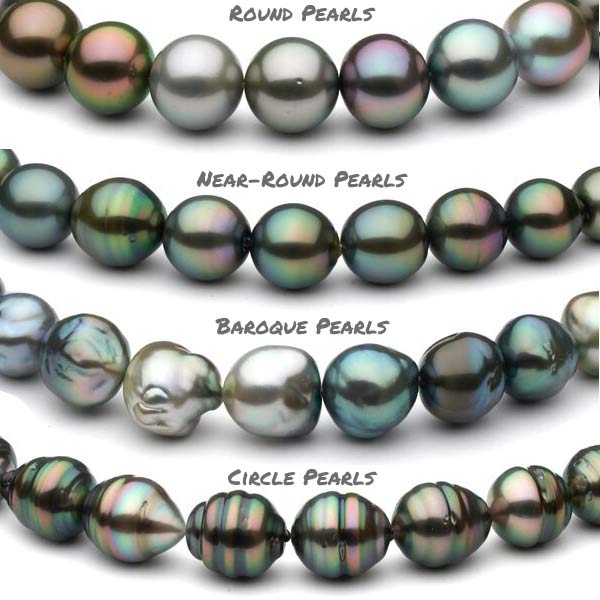 shapes of tahitian pearls
