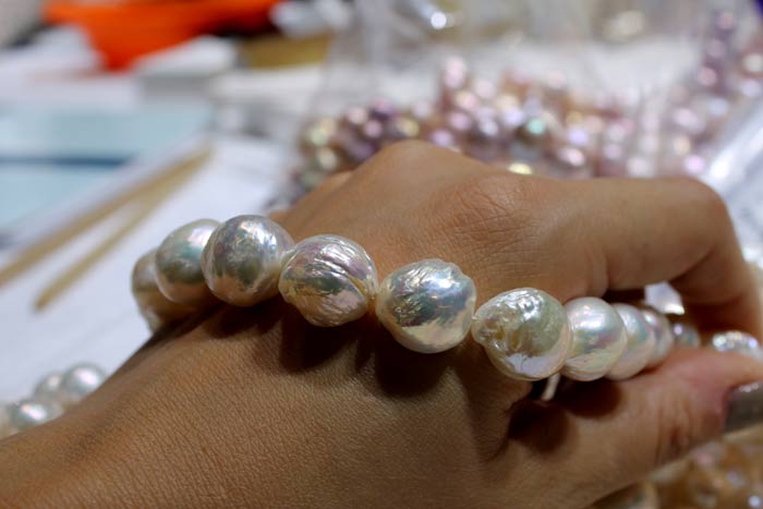 single strand of ripple pearls