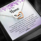 Personalizable - To (Name) Linking Hearts Necklace With Message Card, Necklace for Daughter, Gifts for Daughter, Gift From Mom & Dad - Vnamus