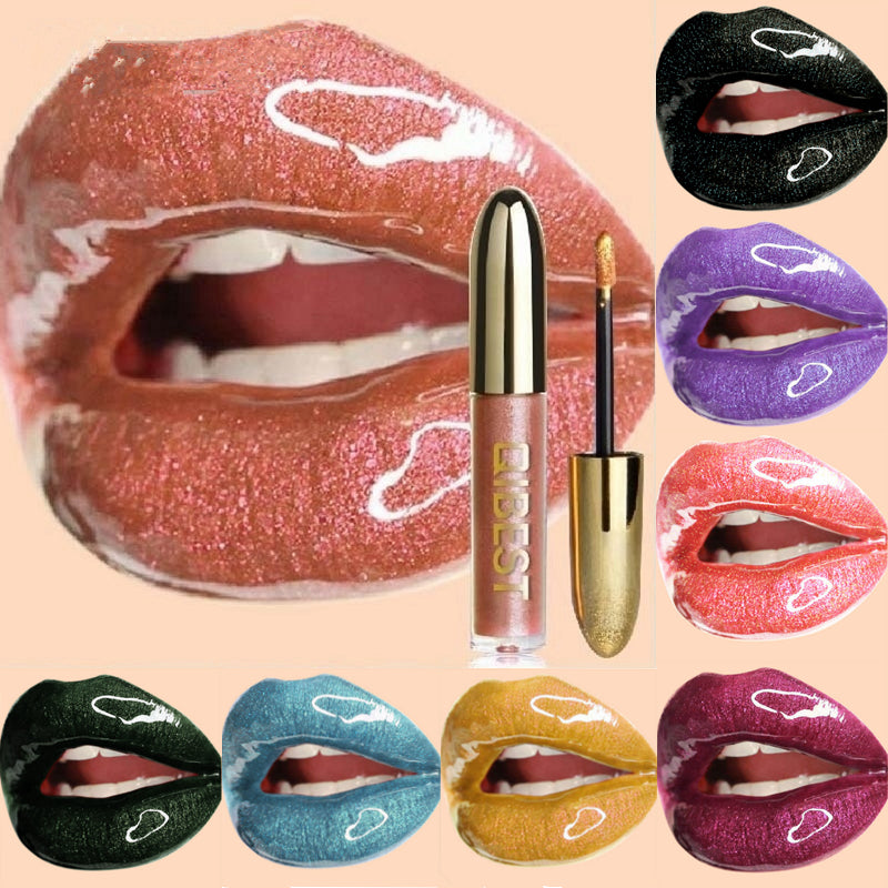 Lips Makeup Gloss Lipstick Glitter Lip Black Purple Blue Gold Lo – Triple AAA Fashion Collection