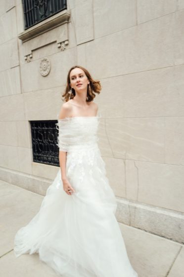 Mira Zwillinger Cold Shoulder Wedding Dress