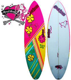 Chick Sticks Shred Betty ♥ Girls Surfboard Grom Youth Thruster