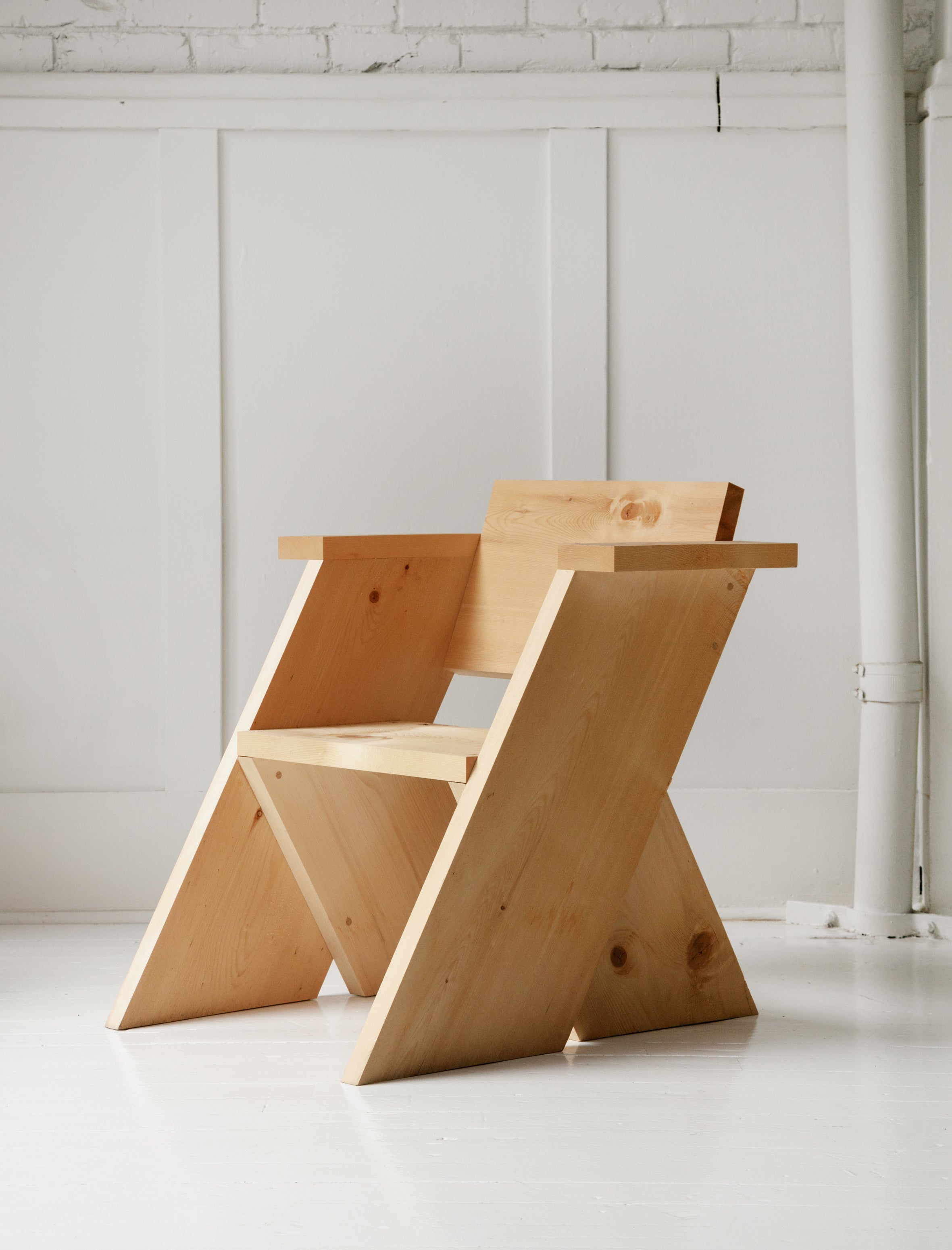 One Pine Board Chair
