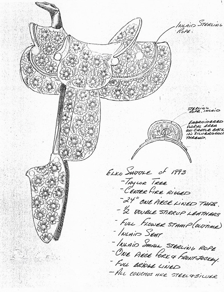 Elko Saddle Sketch- dated 1993