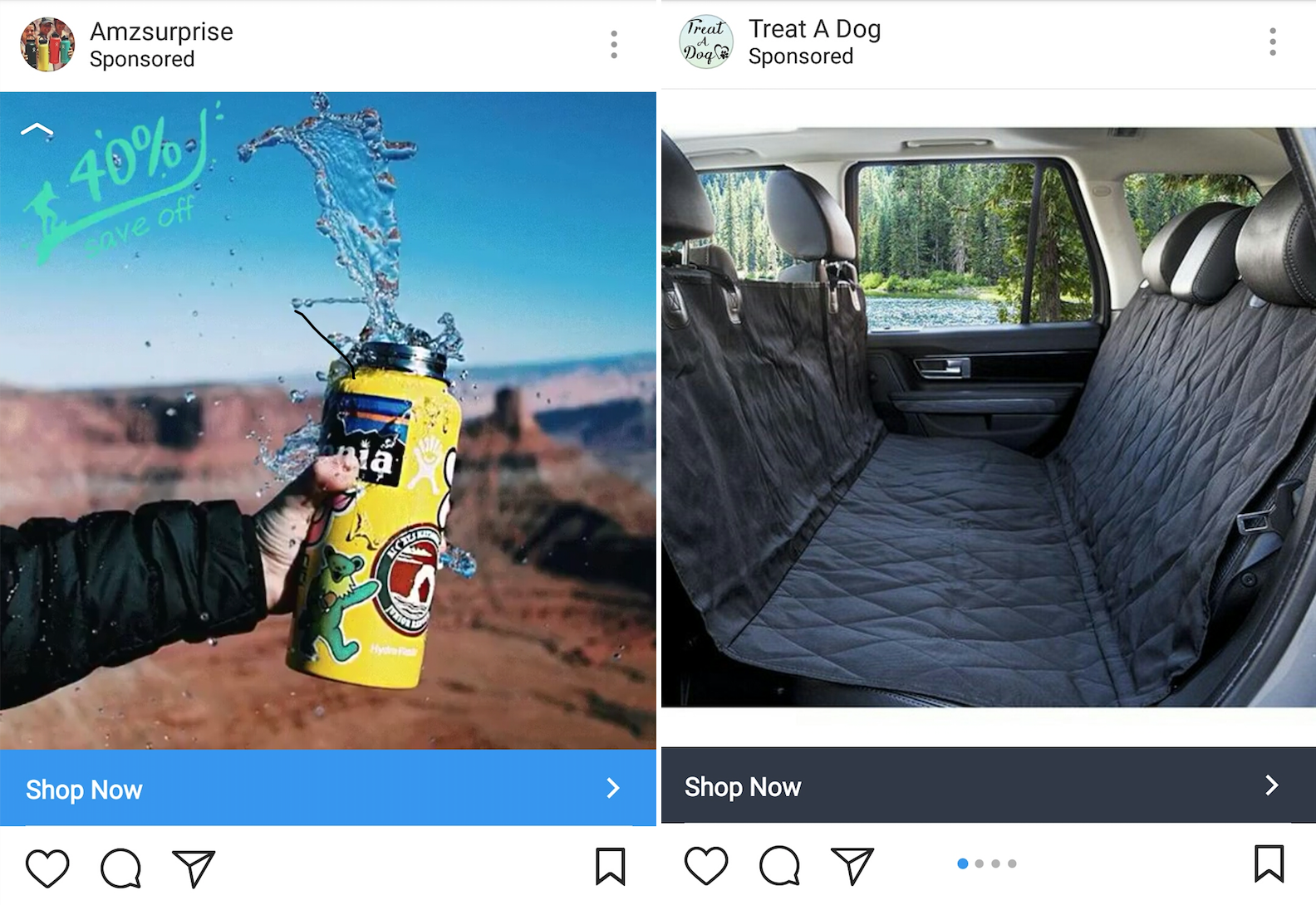 Instagram advertising examples.