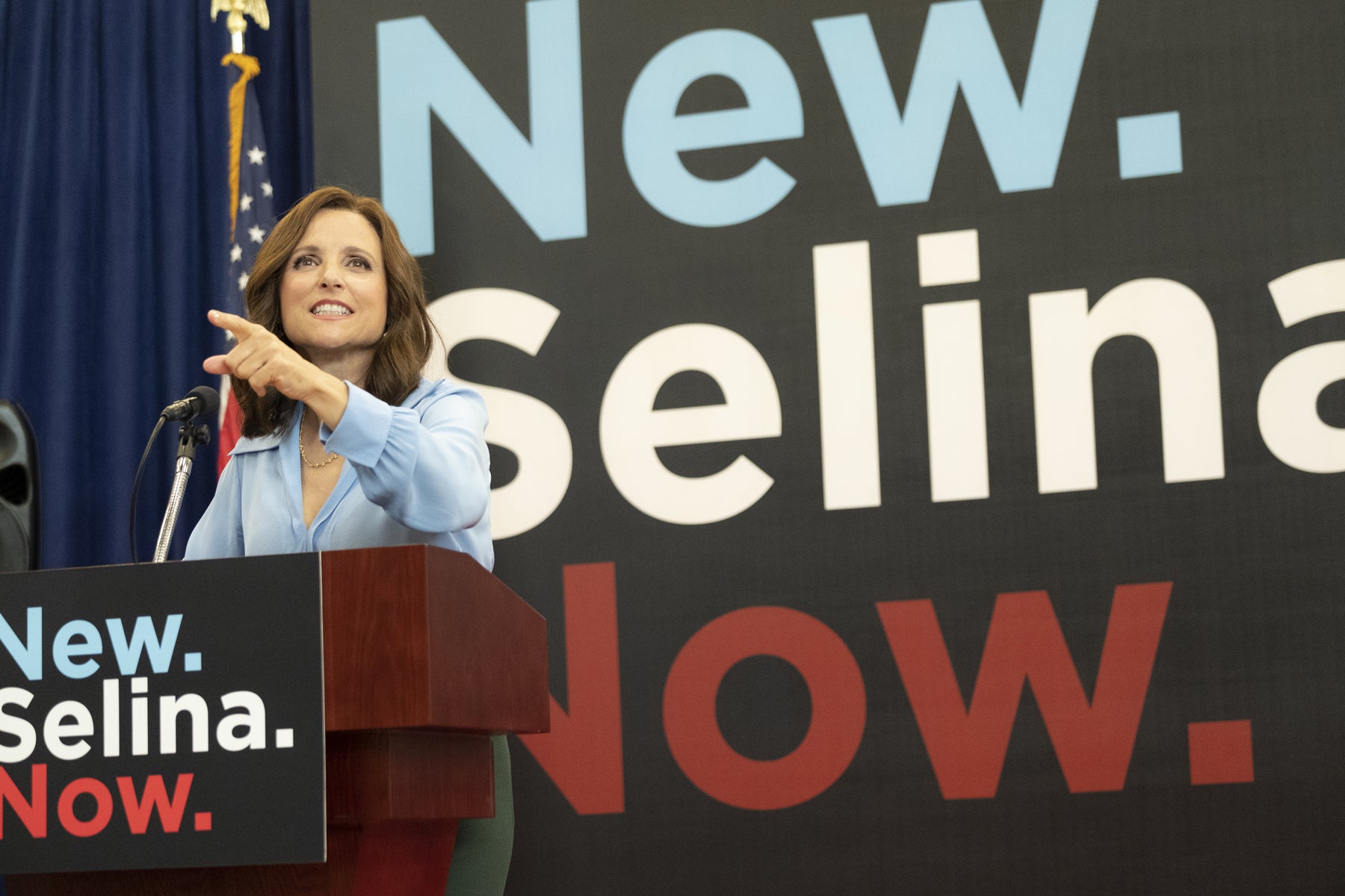 Selina unveils her “New. Selina. Now.” campaign slogan.