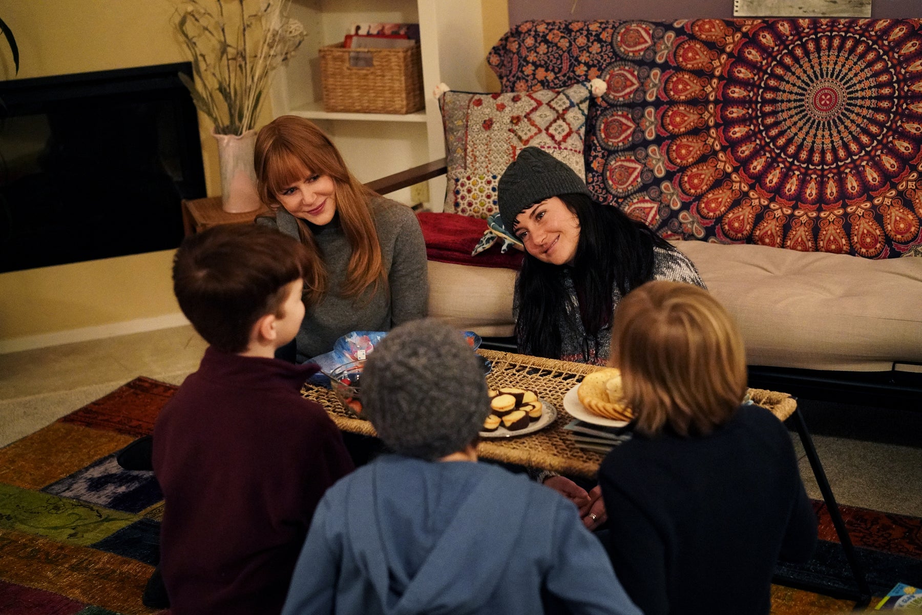 Celeste, Jane, Ziggy, and Celeste’s twins spend a night hanging out.