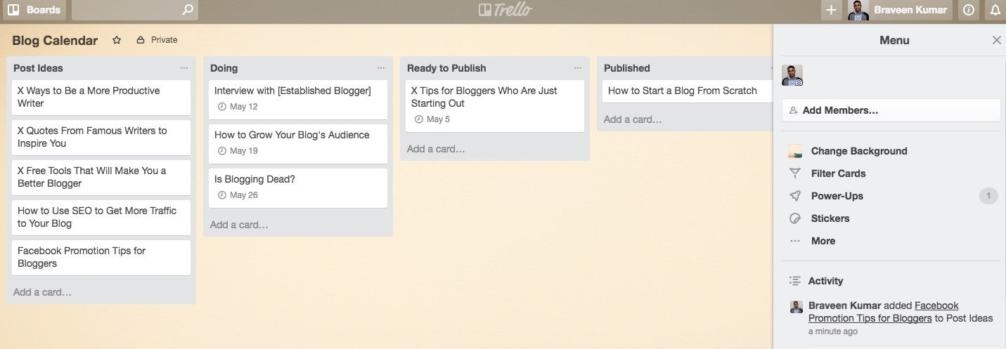 Blog maken: Trello als nuttige tool